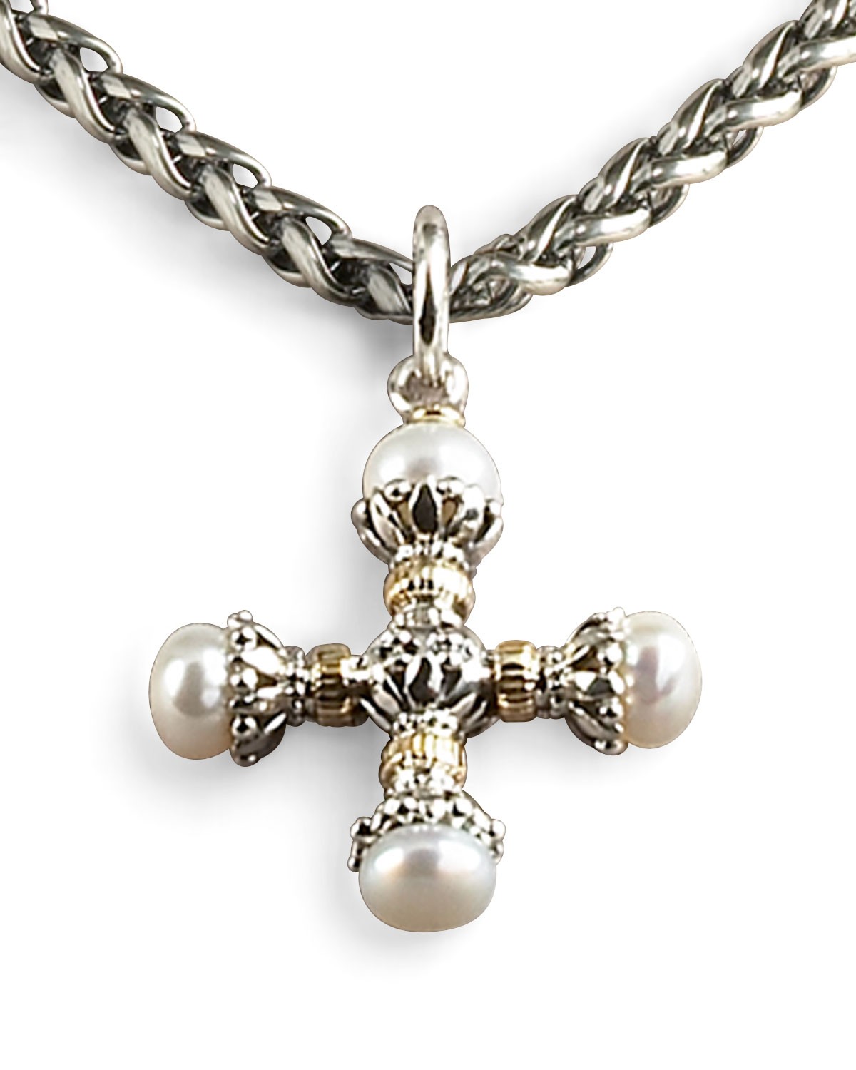 Konstantino Pearl Maltese Cross Pendant