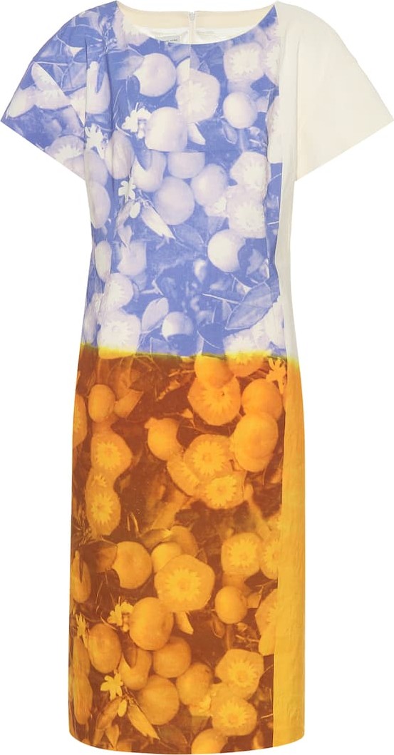 Dries Van Noten Printed cotton and linen dress