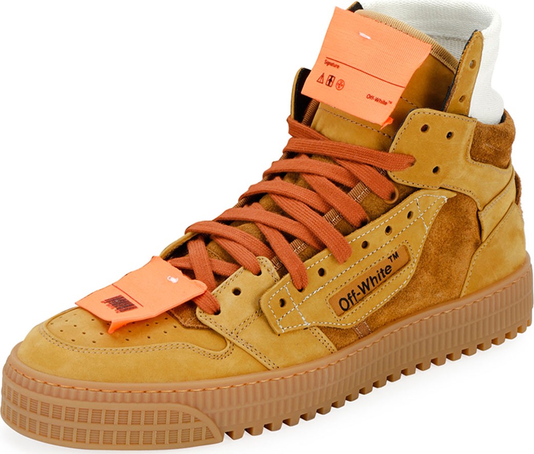 Off White Men's Off Court Suede Sneakers, Camel