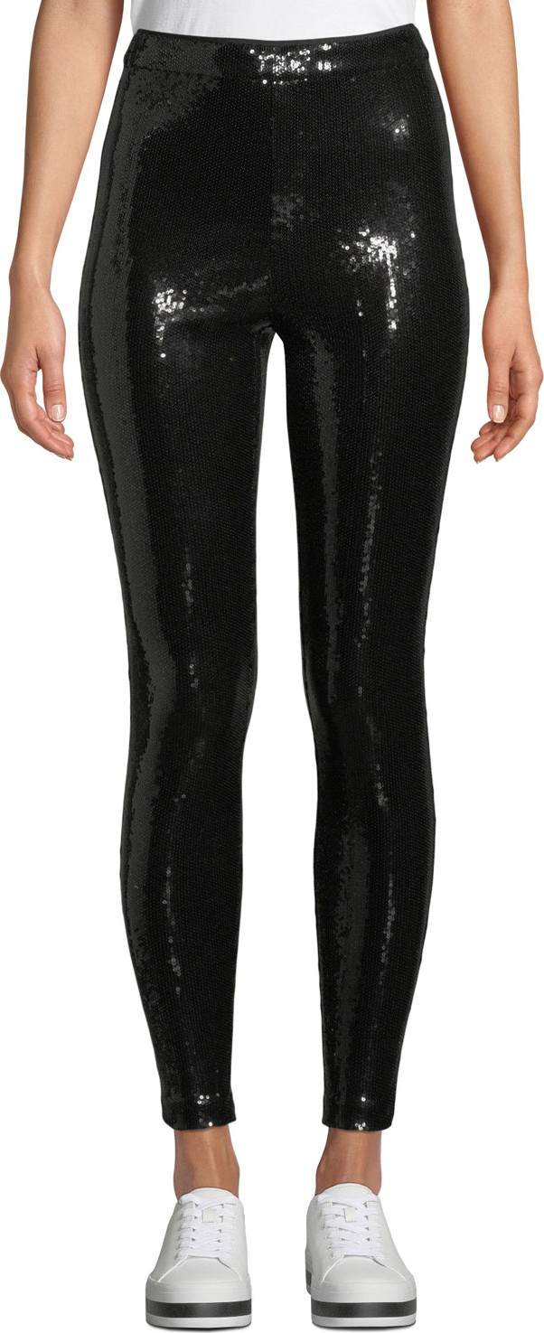 Alice + Olivia Zendaya Sequin Pull-Up Leggings
