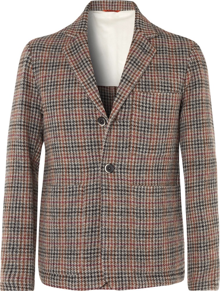 Barena Houndstooth Wool Blazer