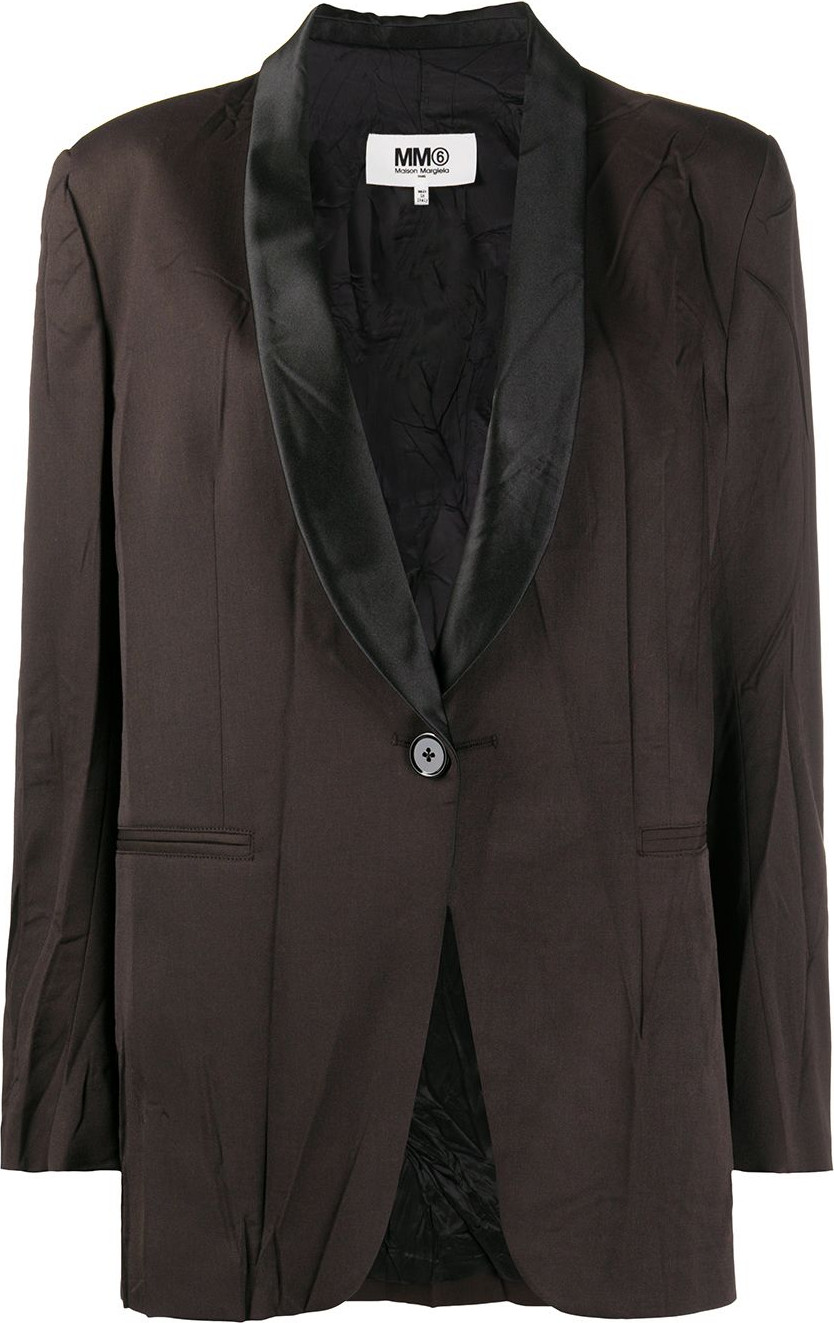 MM6 Maison Margiela - Wrinkled-effect single-breasted blazer