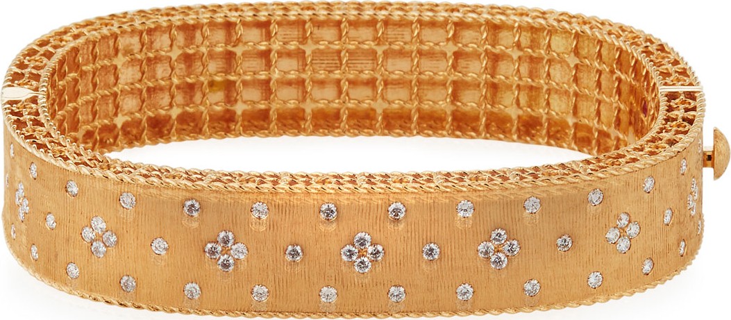 Roberto Coin 18K Rose Gold Princess Diamond Bangle