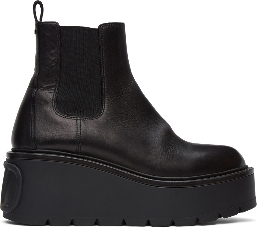 Valentino - Black Valentino Garavani VLogo Platform Boots
