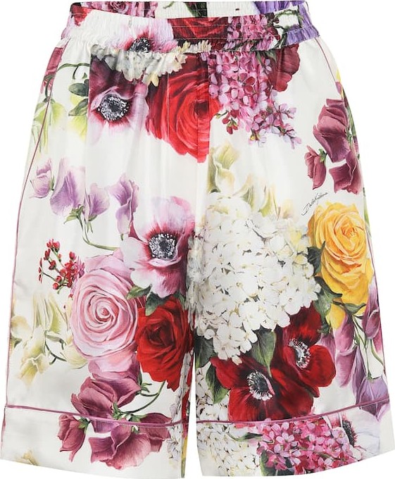 Dolce & Gabbana Floral silk shorts