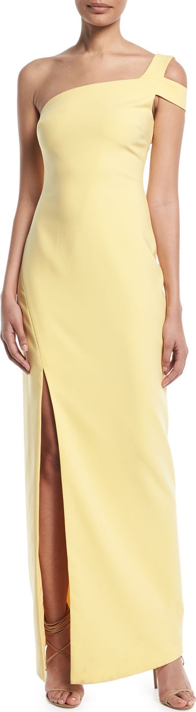 LIKELY Maxson One-Shoulder Column Evening Gown