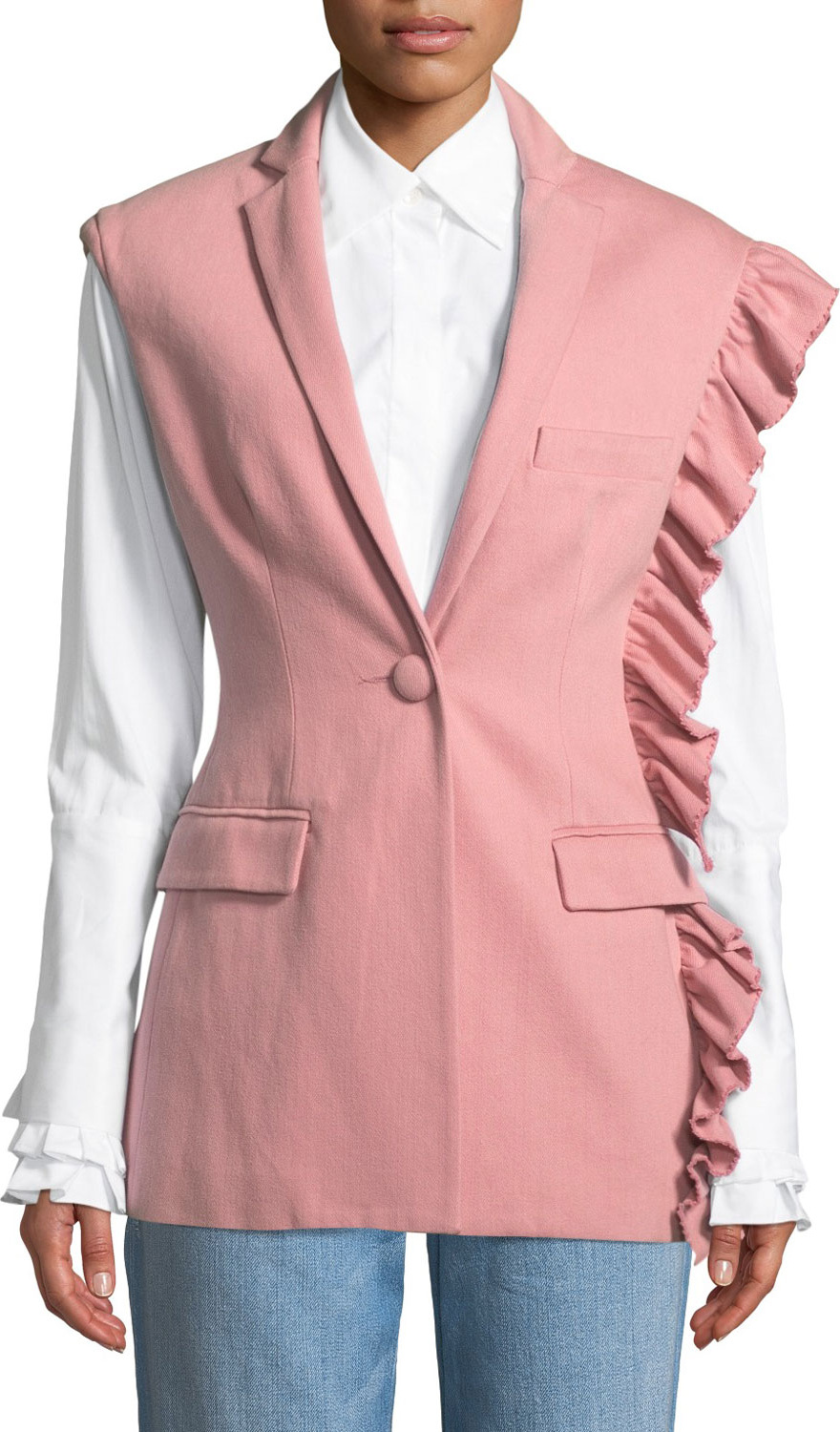 Maggie Marilyn Girl With A Dream Shoulder-Ruffle Vest