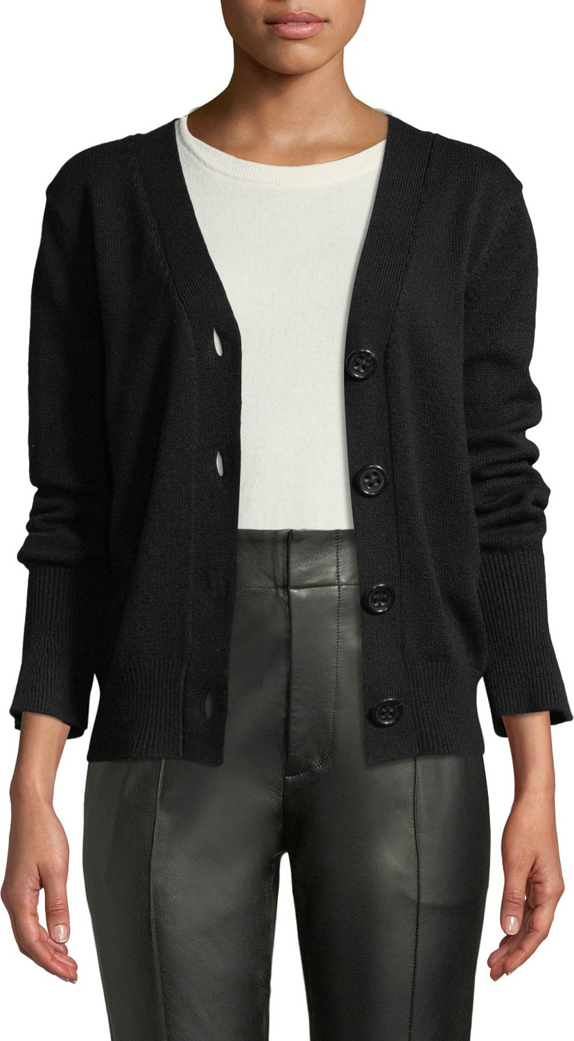 Agnona V-Neck Button-Front Cashmere Cardigan
