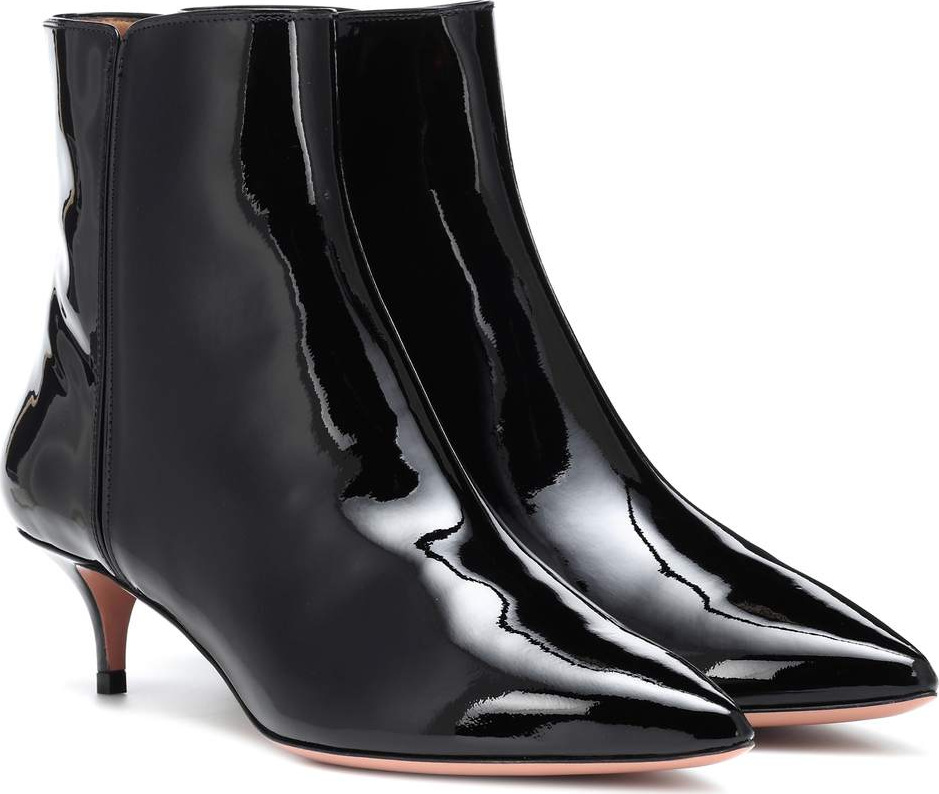 Aquazzura Quant 45 patent leather ankle boots