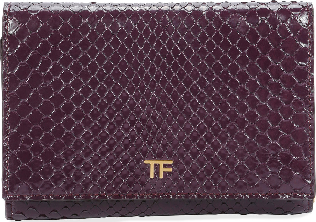 TOM FORD Python Flap Line Wallet