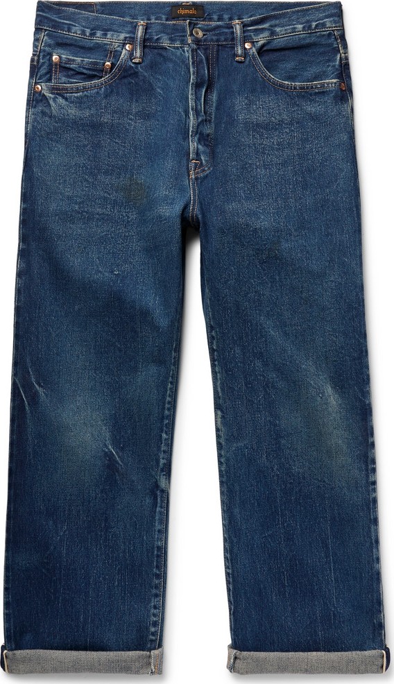 Chimala Cropped Washed Selvedge Denim Jeans