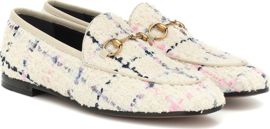 Gucci Jordaan checked tweed loafers