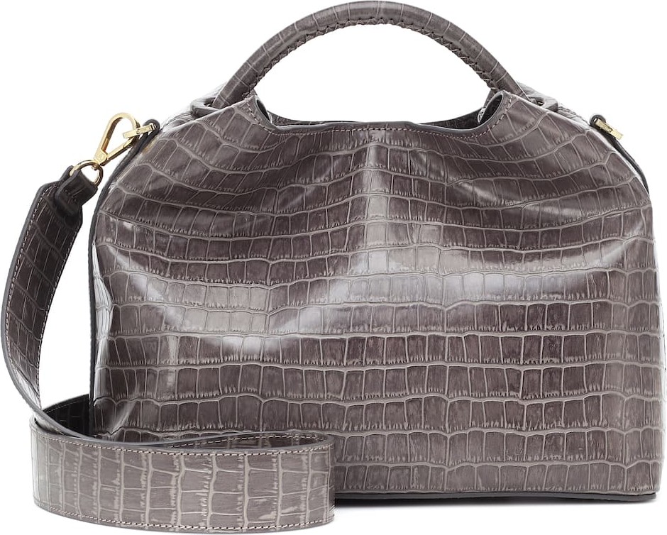 Elleme Raisin croc-effect shoulder bag