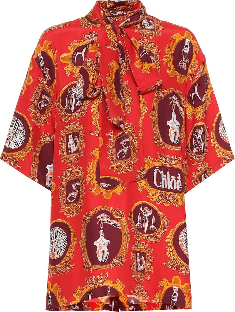 Chloe Printed silk shirt