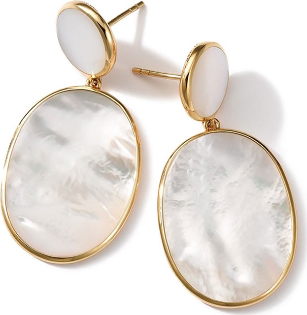 IPPOLITA 18K Rock Candy Mother-of-Pearl Snowman Earrings