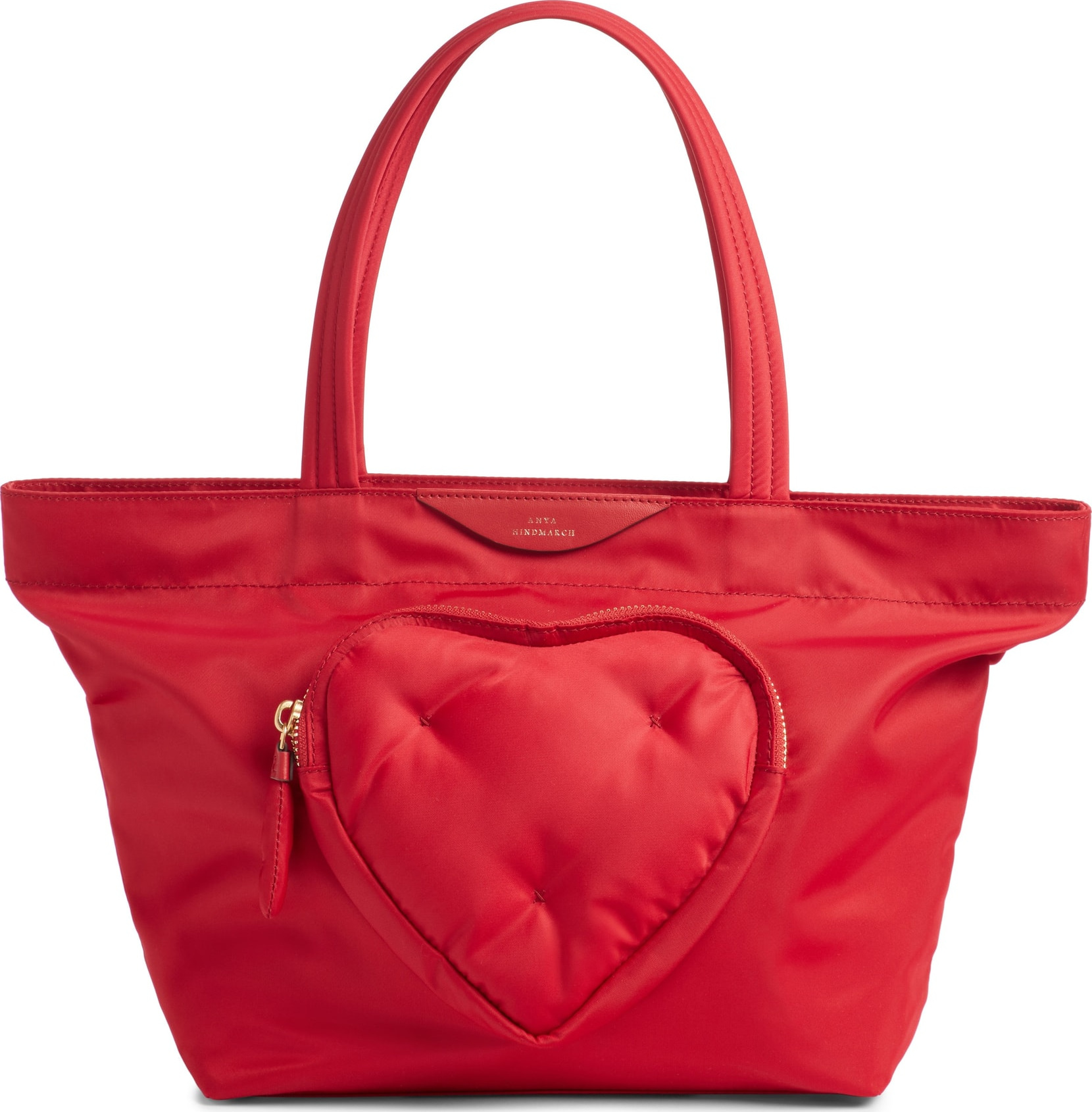 Anya Hindmarch Chubby Heart Mini East/West Nylon Tote