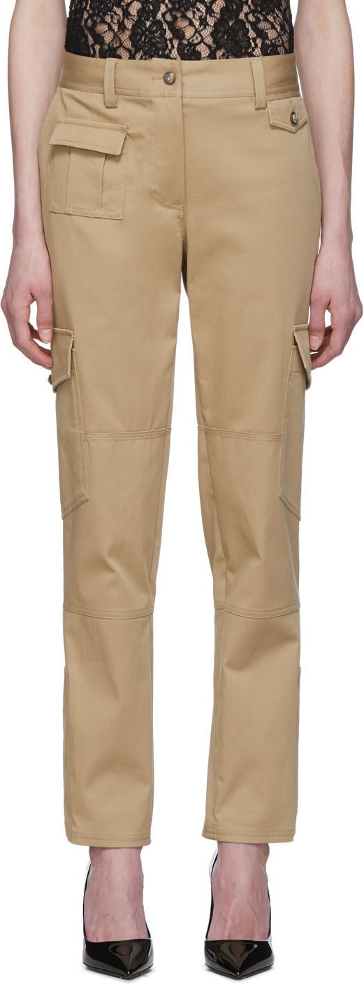 Dolce & Gabbana Beige Gabardine Cargo Pants