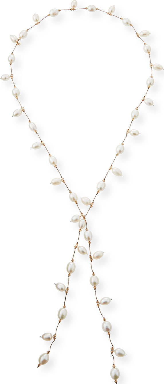 Margo Morrison Dancing Pearl Lariat Necklace
