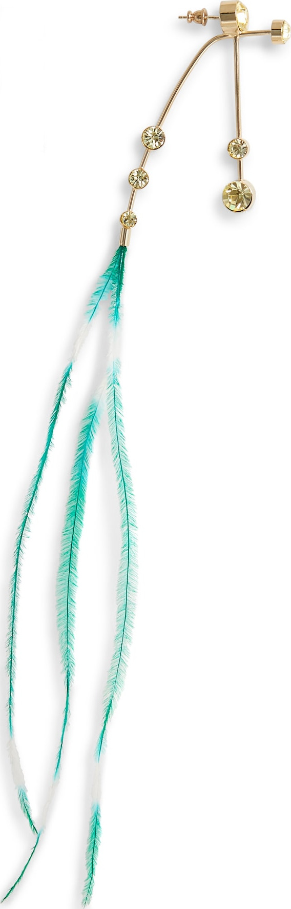 Dries Van Noten Genuine Ostrich Feather Earring