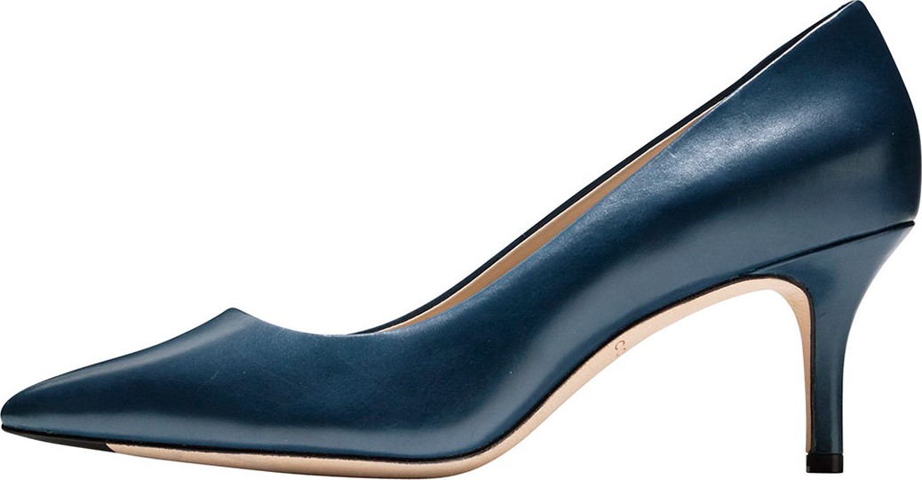 Cole Haan Vesta Grand Leather Point-Toe Pumps, Marine Blue