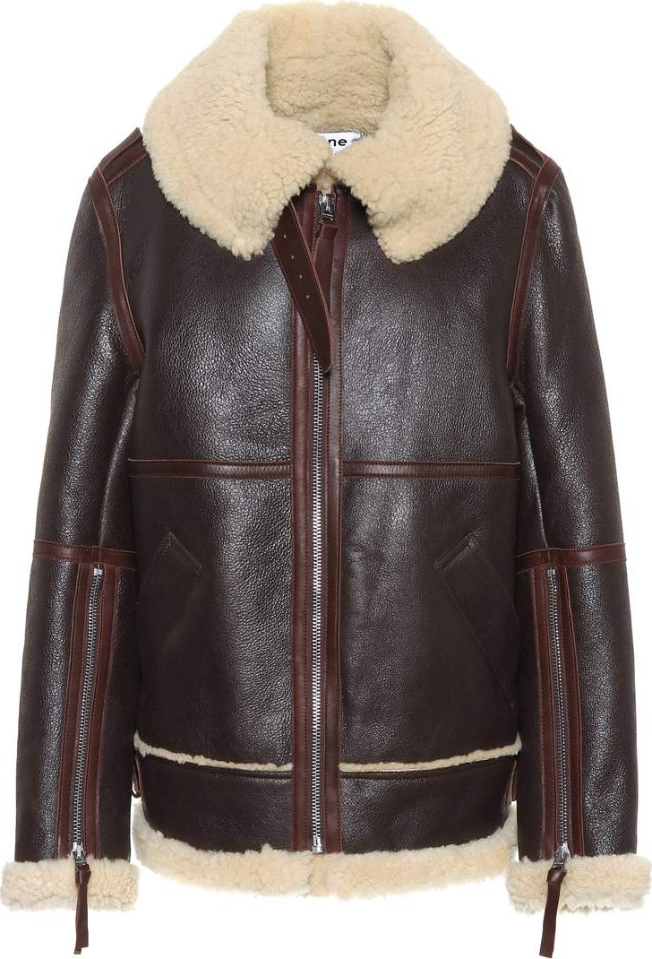 Acne Studios Shearling and leather jacket