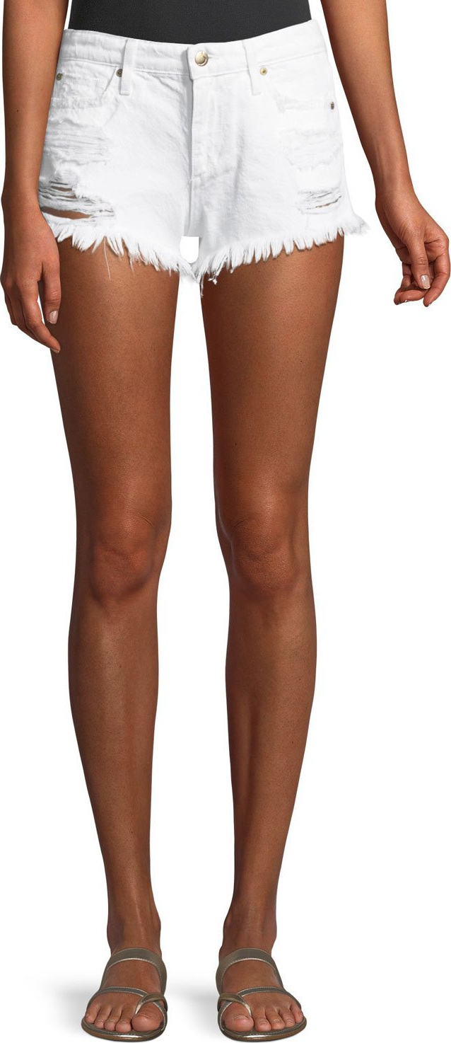 Joe's Jeans Mid-Rise Distressed Denim Cutoff Shorts