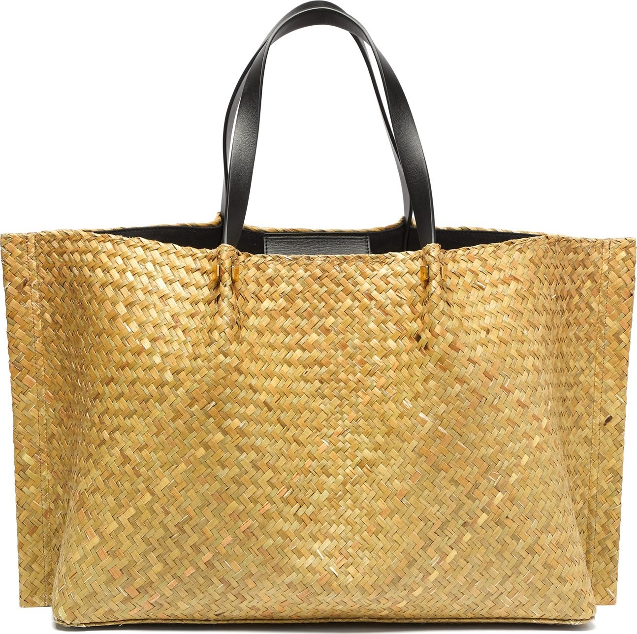 Valentino Go Logo V-ring raffia tote bag