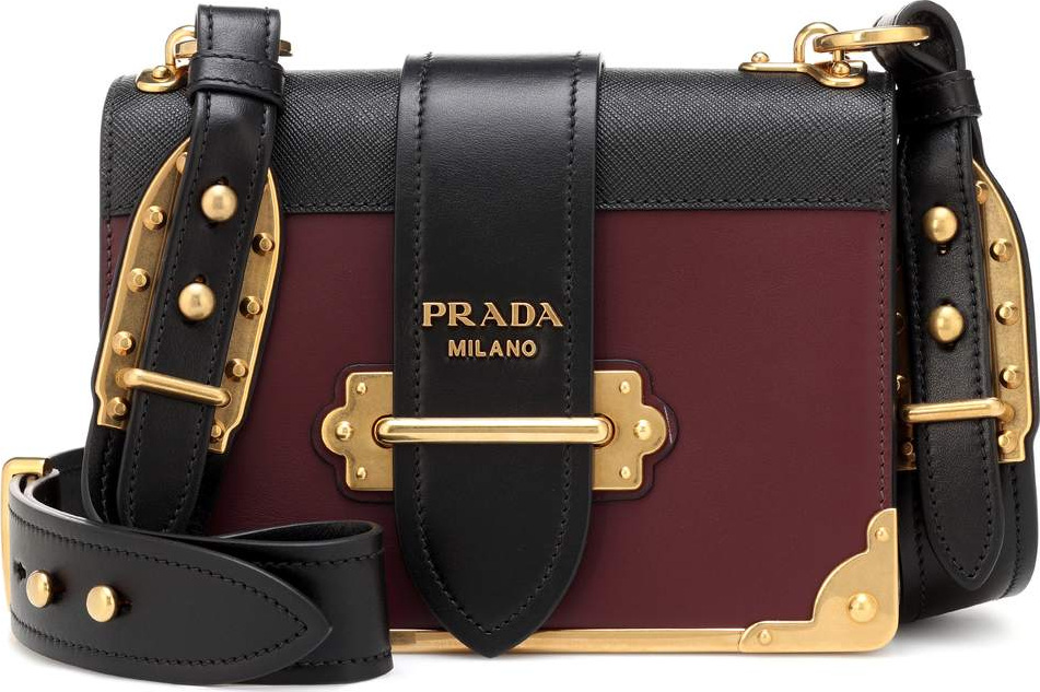 Prada Cahier leather shoulder bag