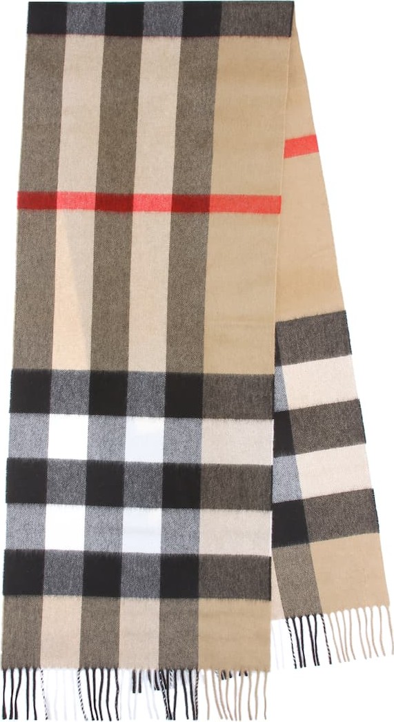 Burberry London England Mega Check cashmere scarf