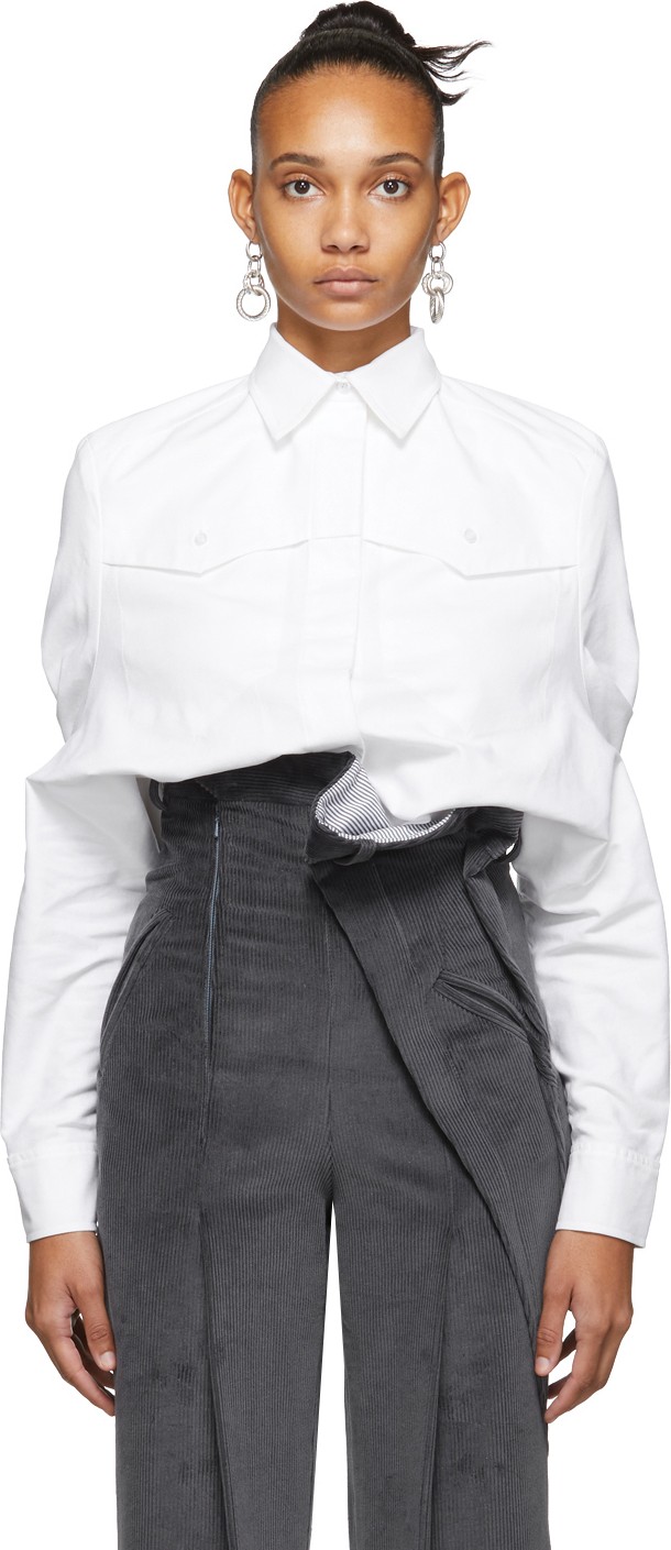 Situationist White Bat Sleeve Shirt