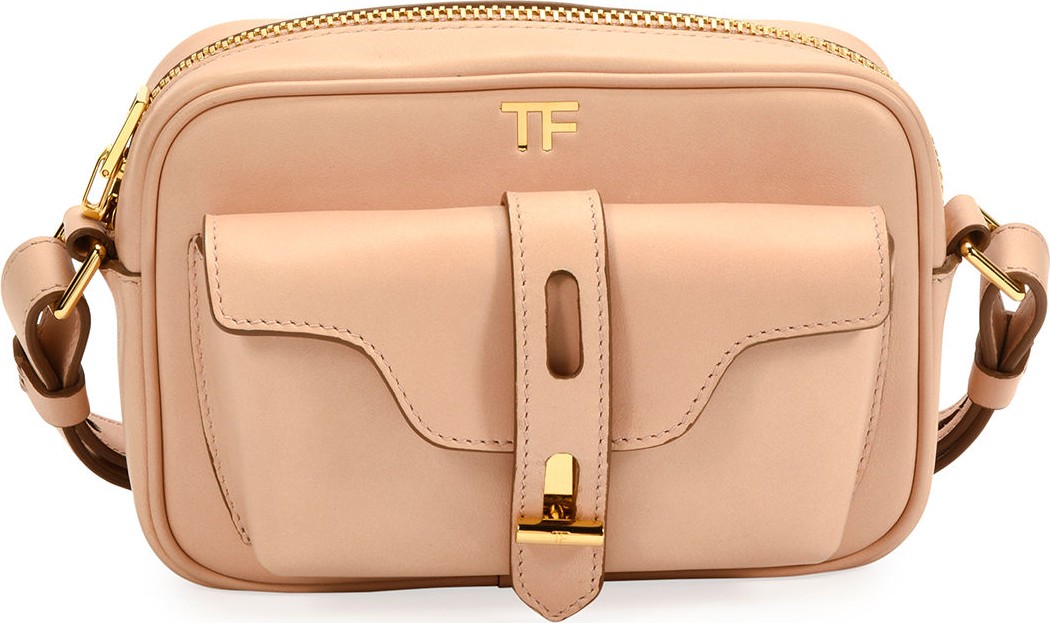 TOM FORD Natural Calf Camera Crossbody Bag