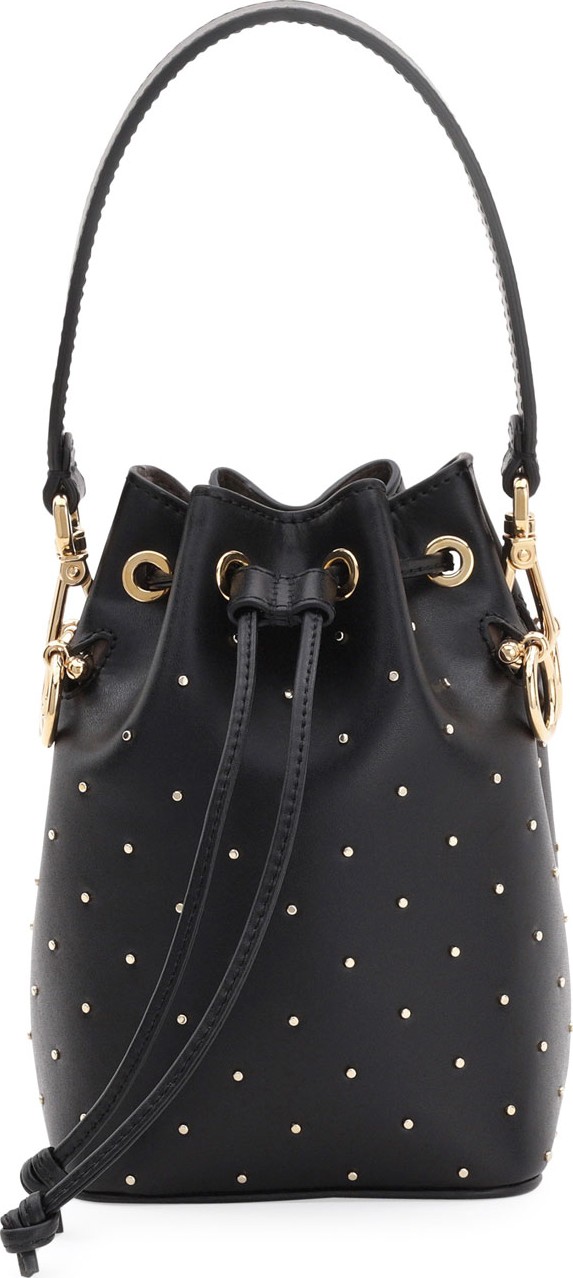 Fendi Mon Tresor Studded Leather Bucket Bag