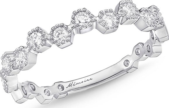 Memoire Stack 'Em Up Offset Diamond Stacking Ring