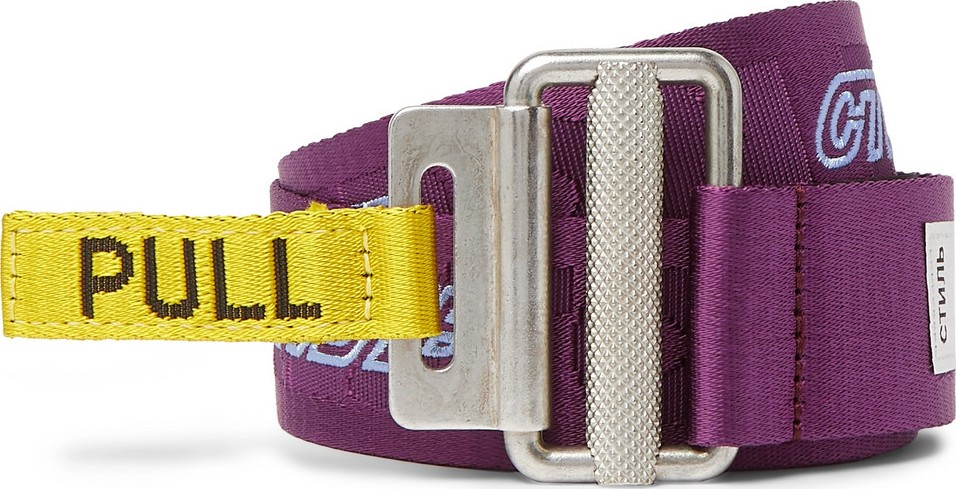 Heron Preston 4cm Logo-Embroidered Webbing Belt