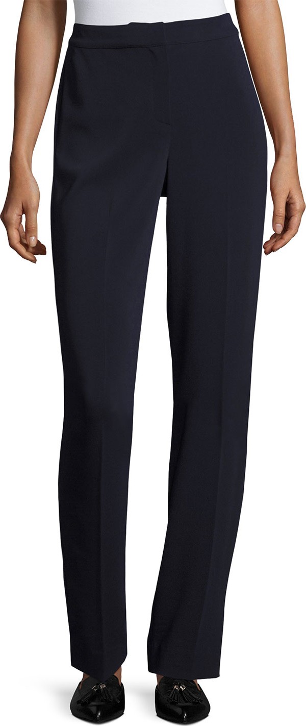 St. John Diana Stretch Cady Straight-Leg Pants
