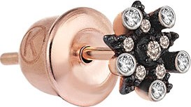 Kismet by Milka Electric 14k Rose Gold Mixed Diamond Star Earring (Single)