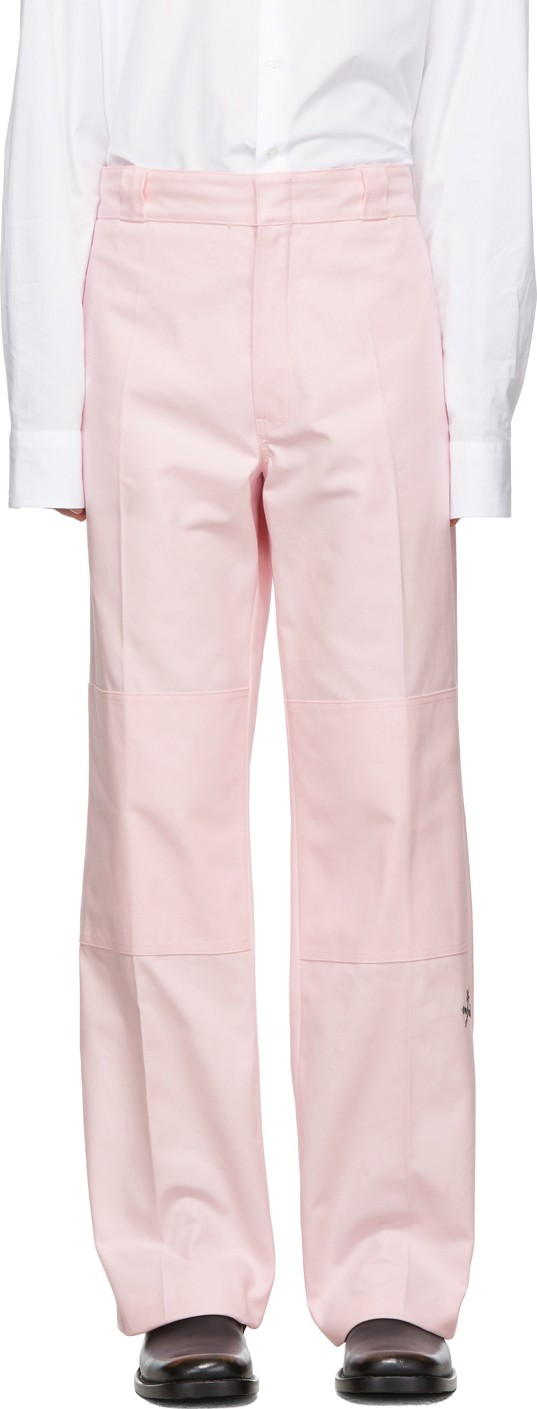 Raf Simons Pink 'Illusions' Straight Fit Trousers