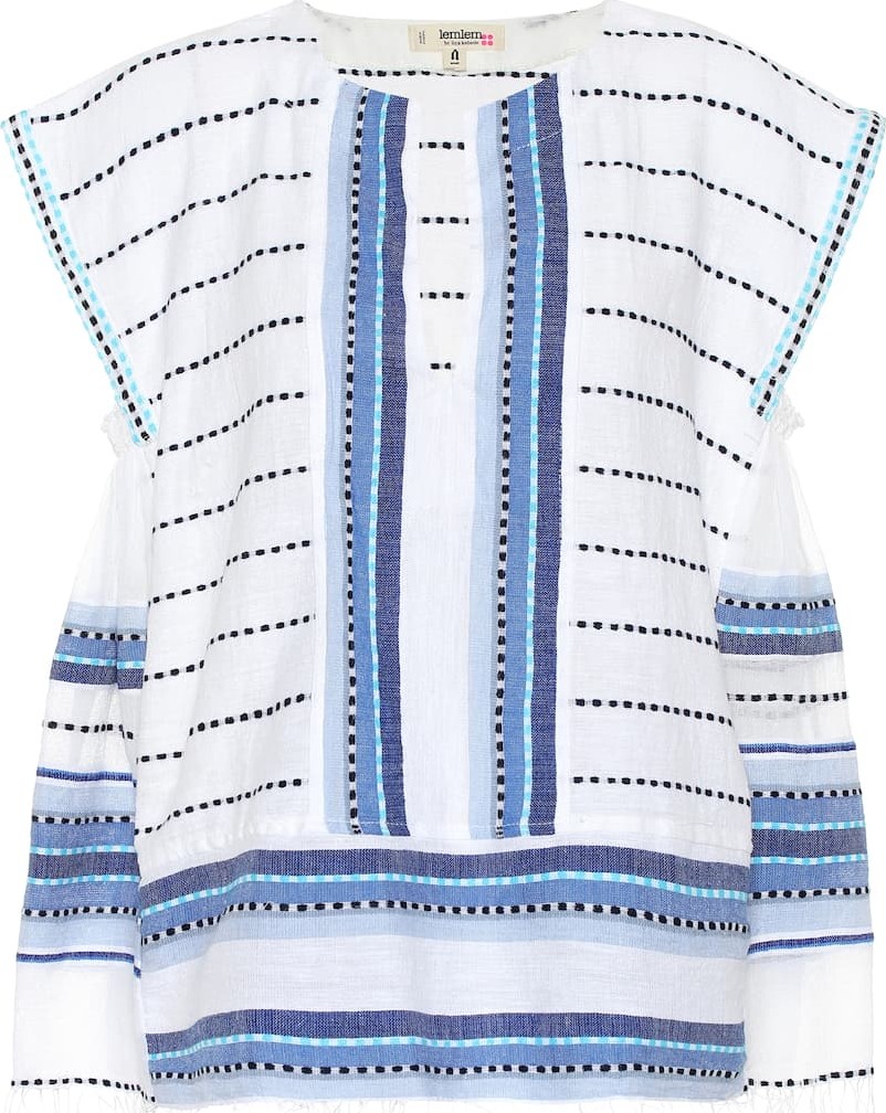 LemLem Welela cotton-blend blouse