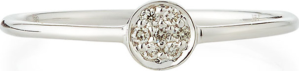 Sydney Evan Tiny Pave Diamond Disc Ring