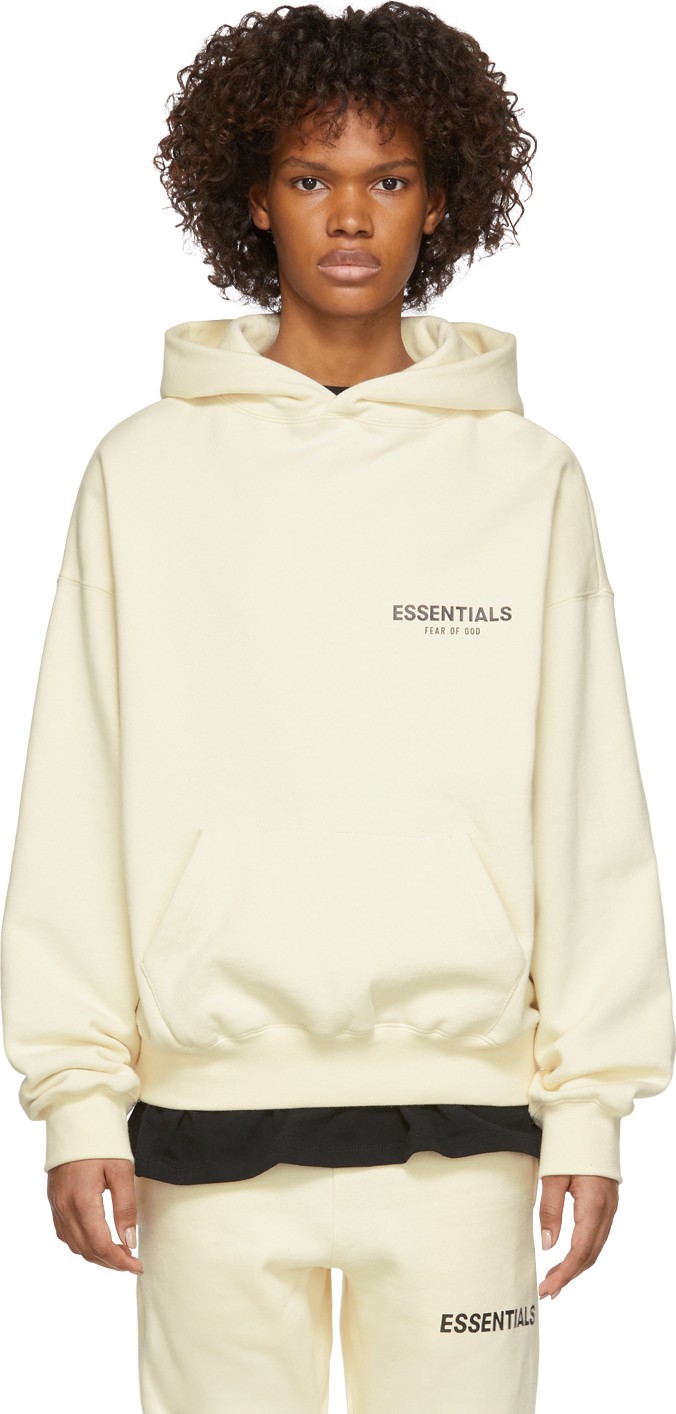 Essentials Off-White Pullover Hoodie