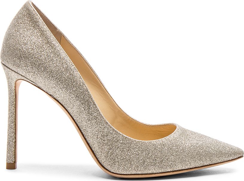 Jimmy Choo Romy 100 Dusty Glitter Heels
