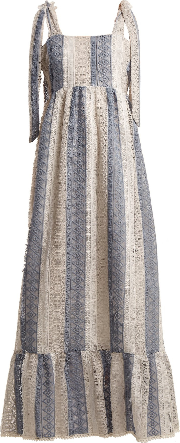 Athena Procopiou Tie-shoulder lace dress