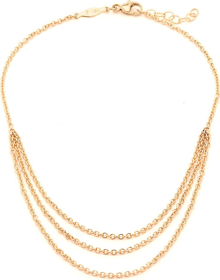 Jacquie Aiche Triple chain gold ankle bracelet