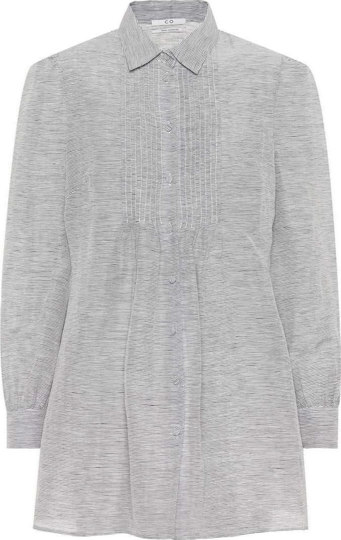Co Striped pintuck blouse