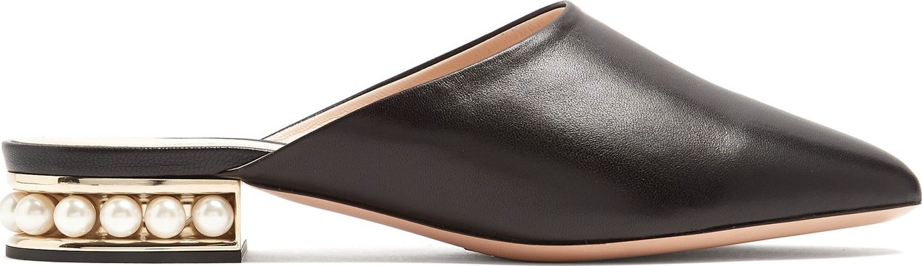 Nicholas Kirkwood Casati pearl-heeled leather loafers