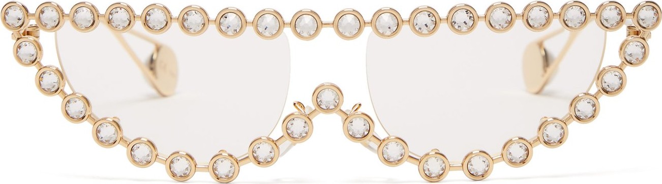 Gucci Crystal-embellished cat-eye glasses