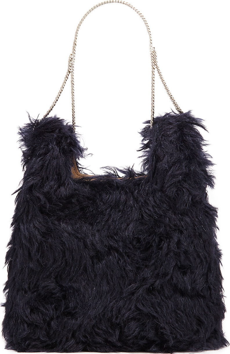 Hayward Furry Mini Shopper On A Chain Tote Bag