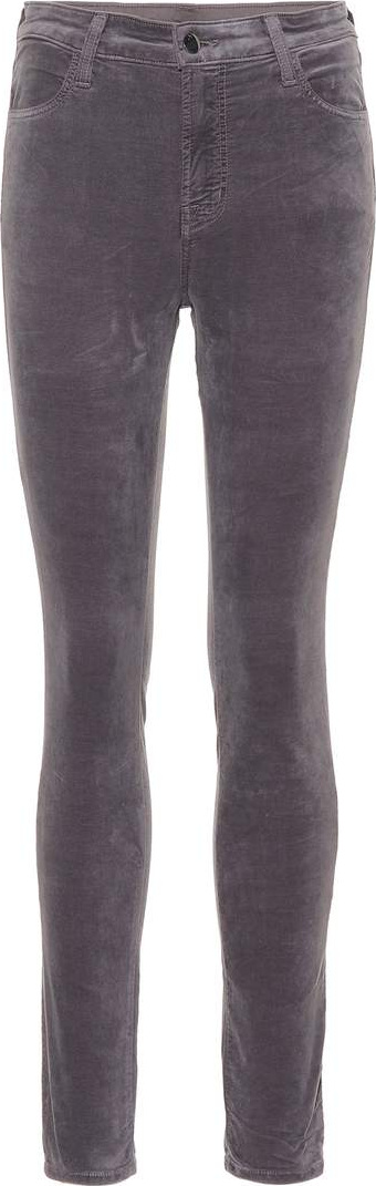 J BRAND Maria velvet high-rise skinny jeans