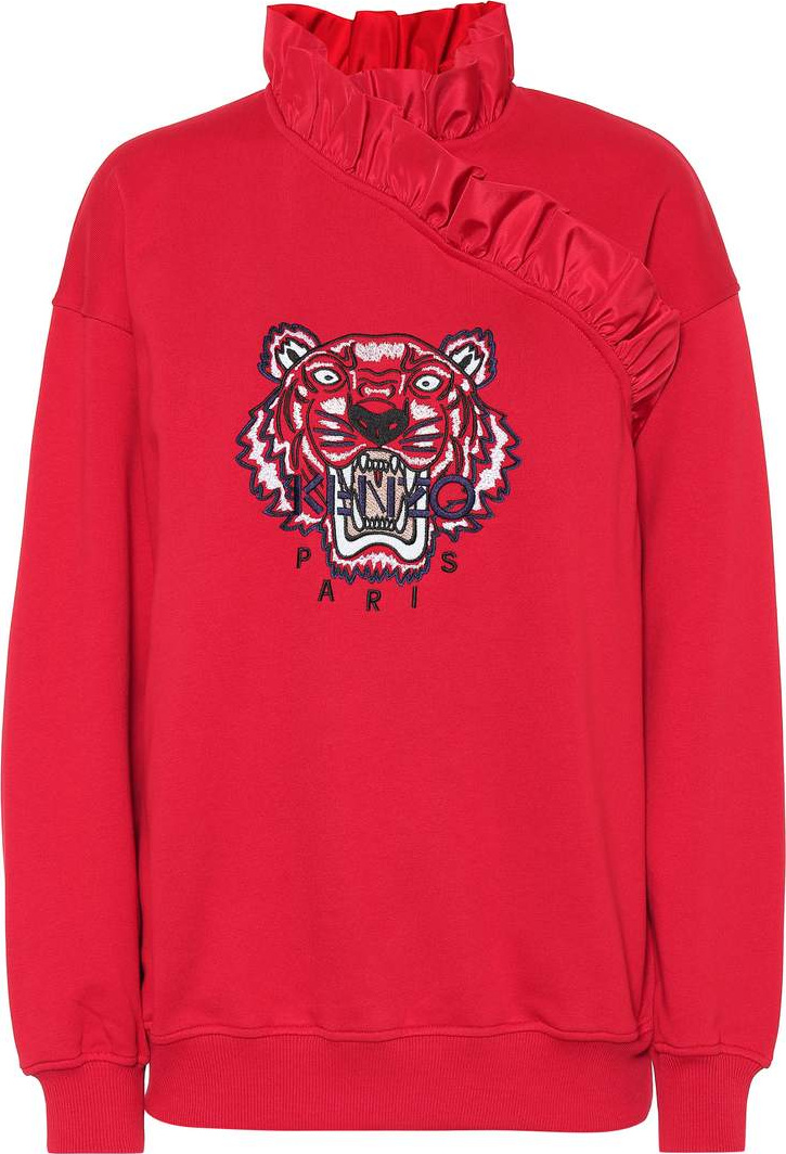 KENZO Tiger embroidered cotton sweatshirt