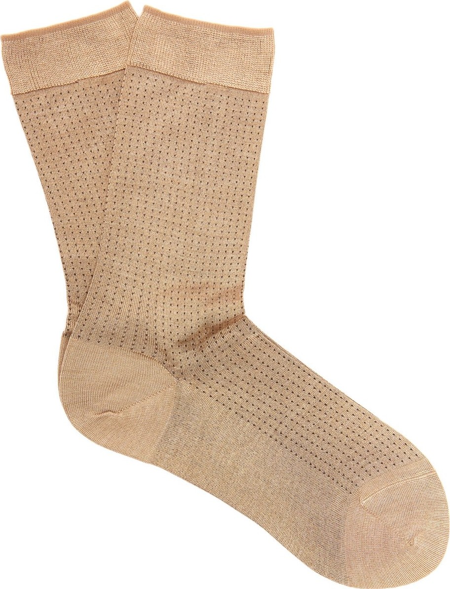 Falke No.2 silk-blend polka-dot socks
